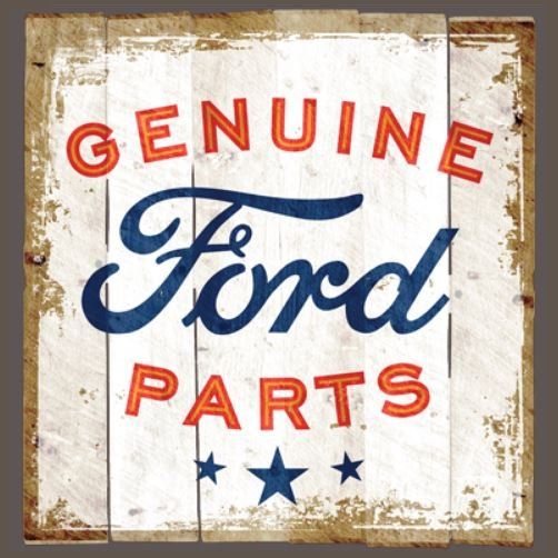 CLASSIC HUPPARI  Light Graphite - GENUINE FORD PARTS LOGO DISTRESSED SIGN (876)