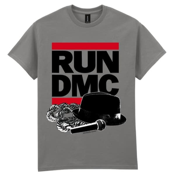 T-PAITA harmaa - RUN DMC Hat And Chain