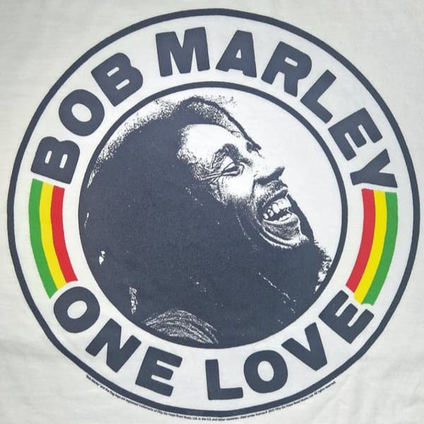 T-PAITA valkoinen - Bob Marley One Love Circle