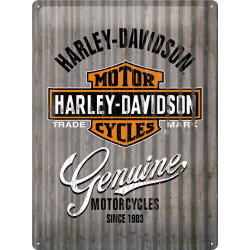 Kilpi 30x40 Harley-Davidson Genuine metalliseinä