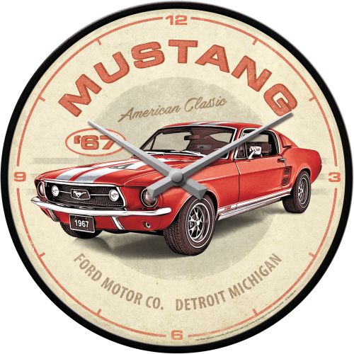 Seinäkello  Ford Mustang - GT 1967 Red