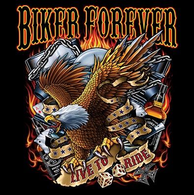 VETOKETJUHUPPARI MUSTA - BIKER FOREVER GAMBLE (720)