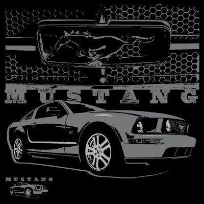 PITKÄHIHAINEN T-PAITA musta - MUSTANG WITH GRILL (748) - PINETA