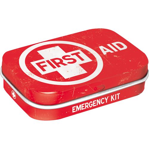 Pastillirasia First Aid punainen