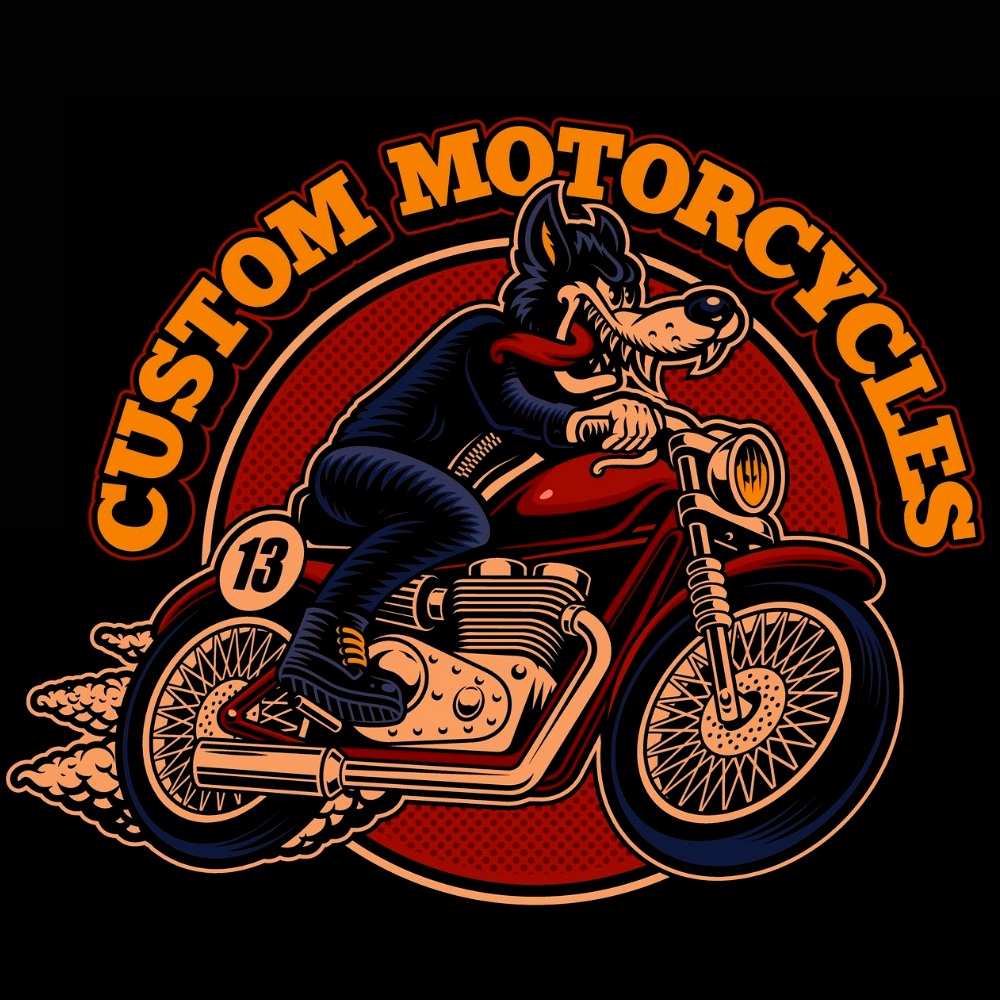 T-PAITA MUSTA - CUSTOM MOTORCYCLES  (00 26)