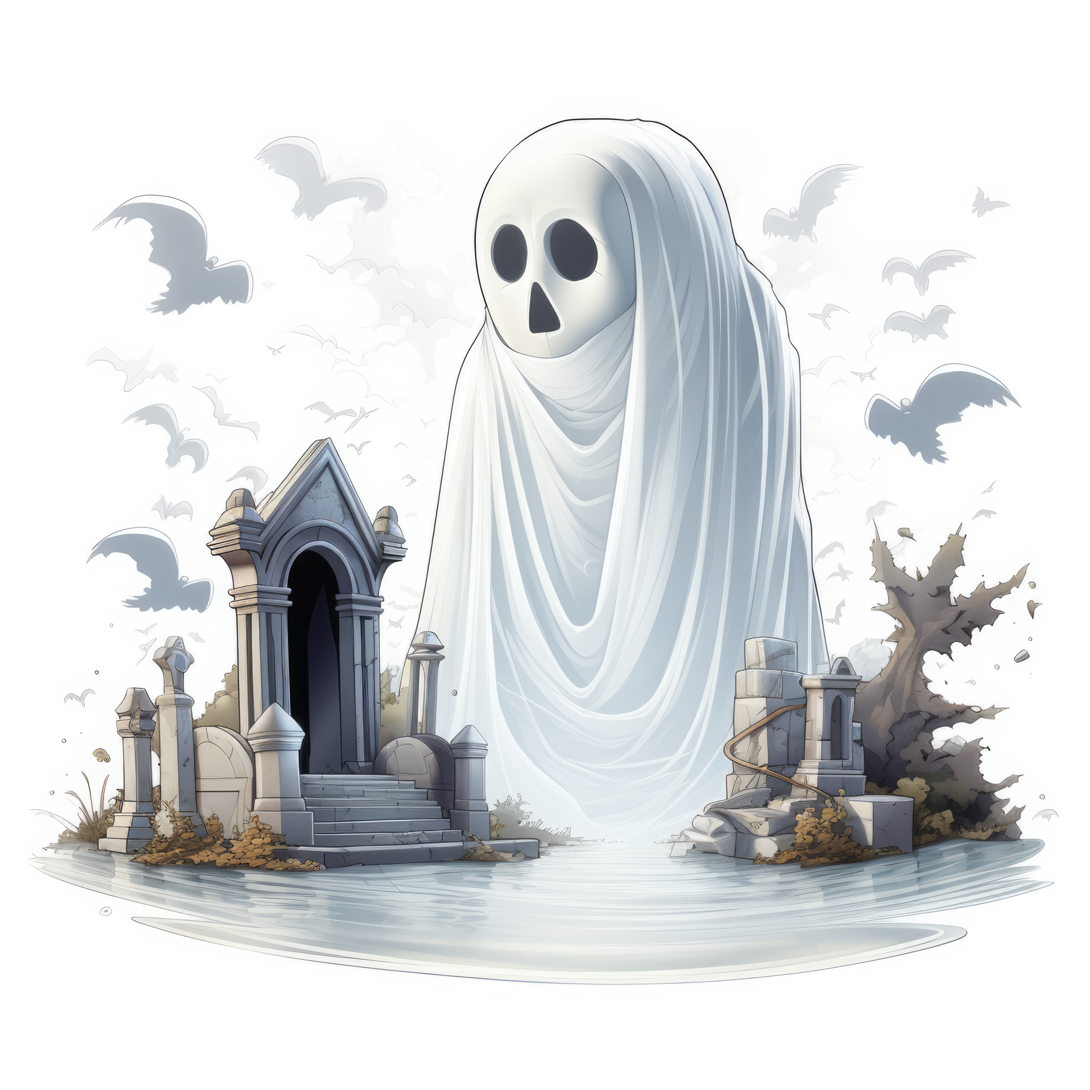 A phantom floating through a graveyard 1 (paitakuva)