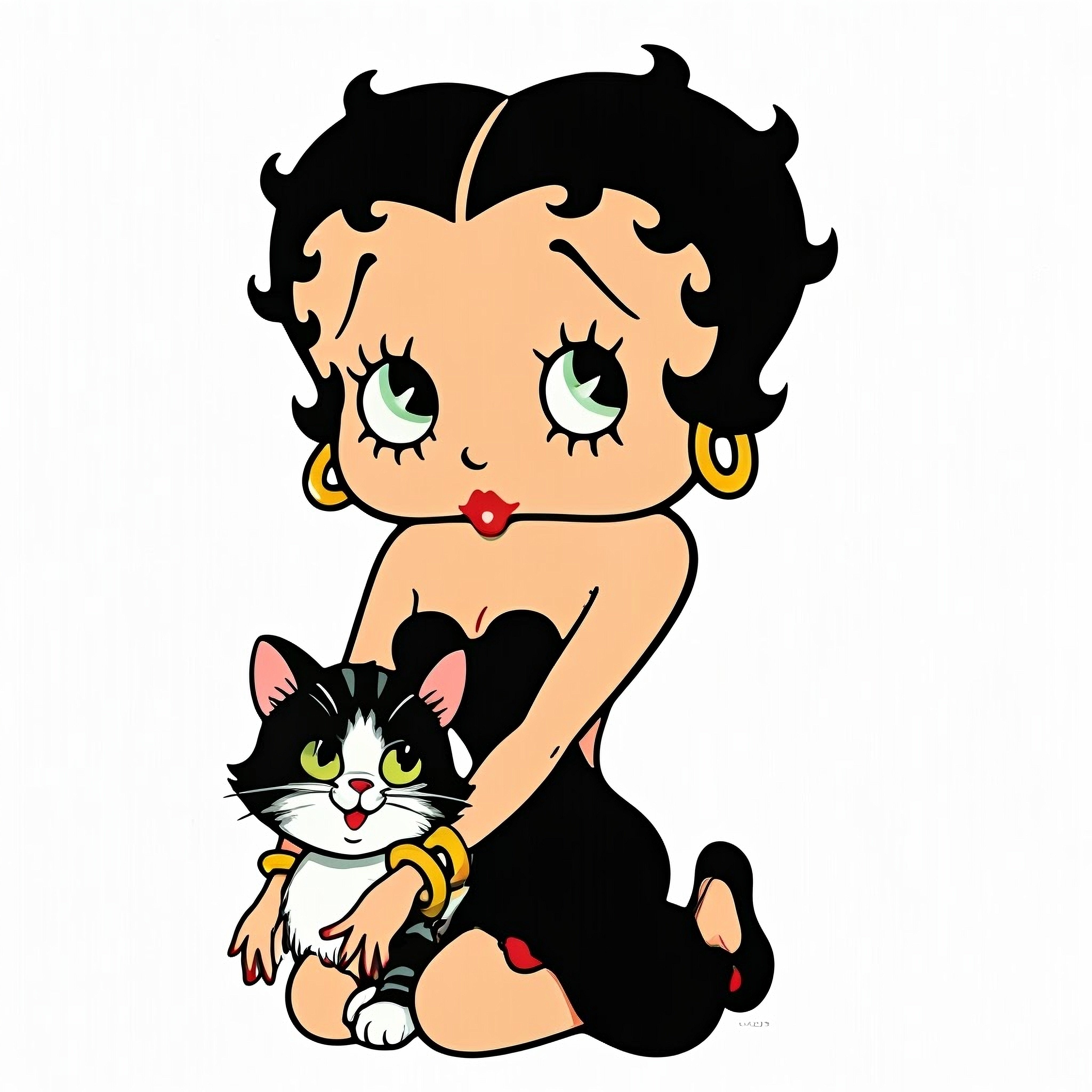 BETTY BOOP AND CAT (3095)