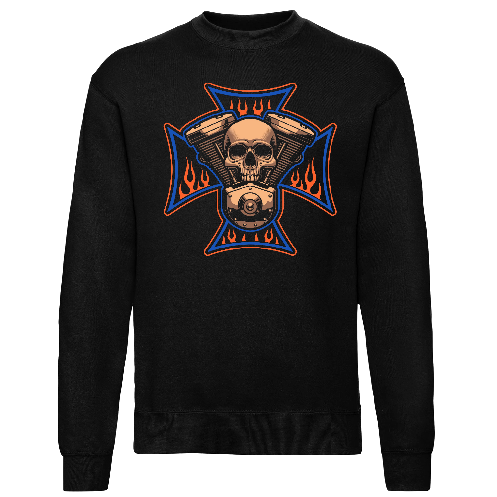 classic COLLEGE MUSTA - MALTA FLAME SKULL