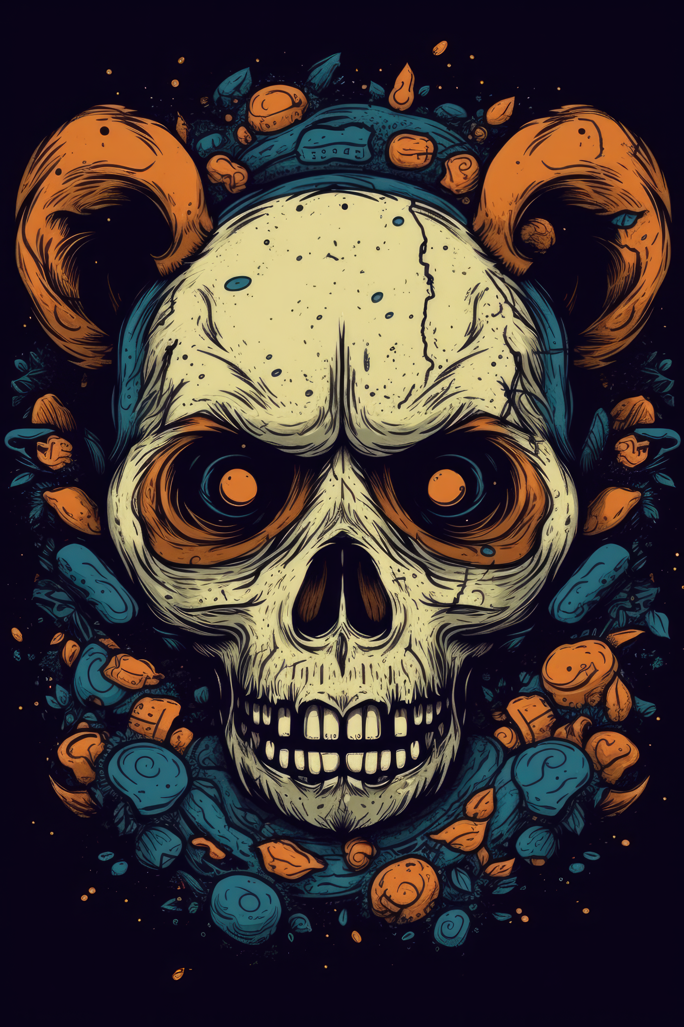 NAISTEN PAITA - Cartoon Bear skull