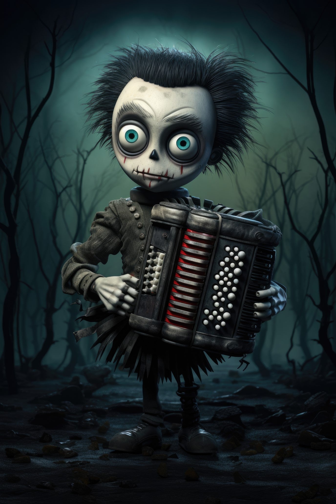 Character with accordion 2 (paitakuva)