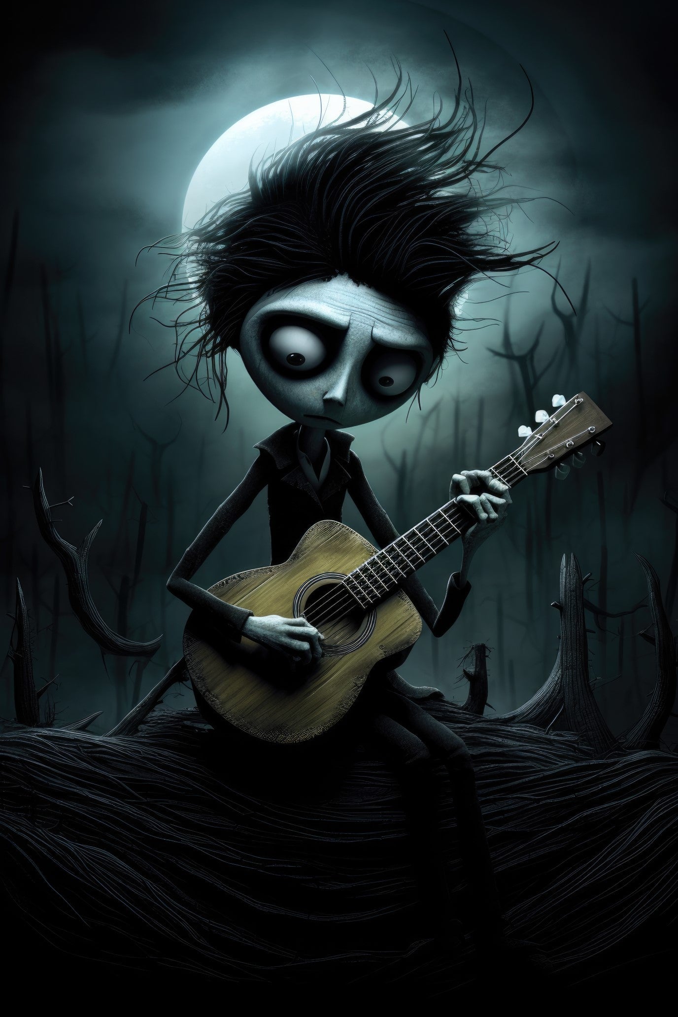 Character with acoustic guitar 1 (paitakuva)