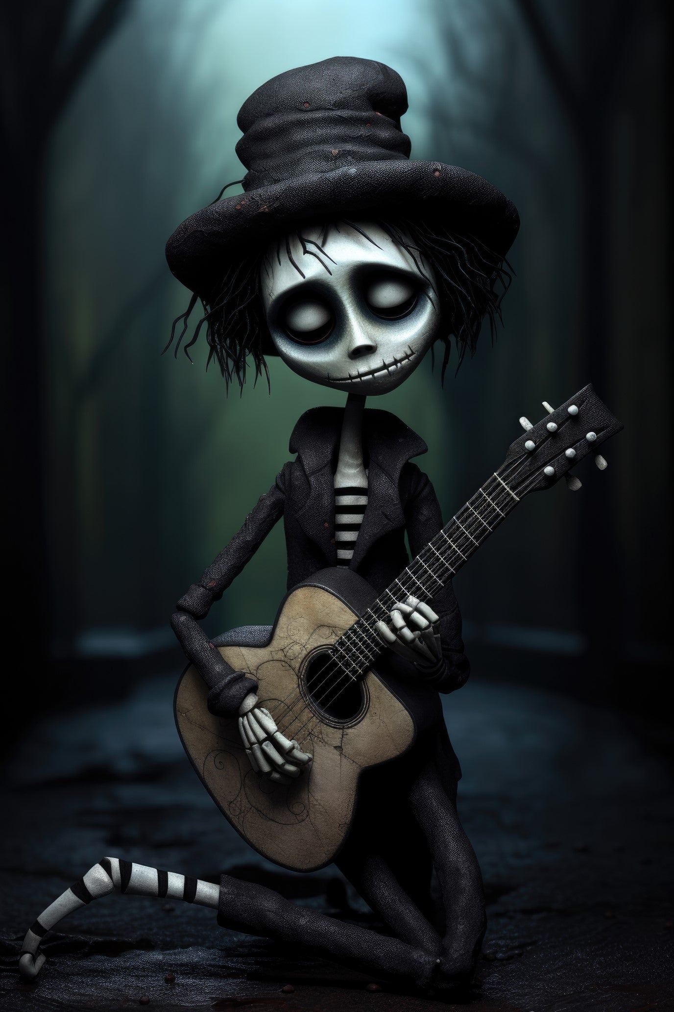 Character with acoustic guitar 2 (paitakuva)