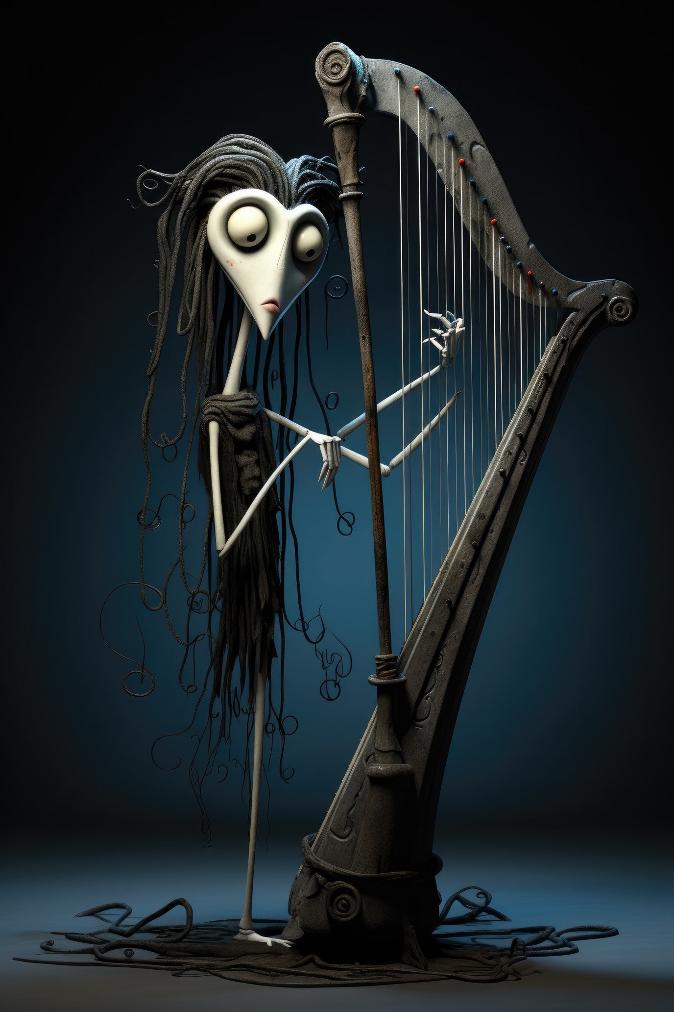 Character with aeolian harp 2 (paitakuva)