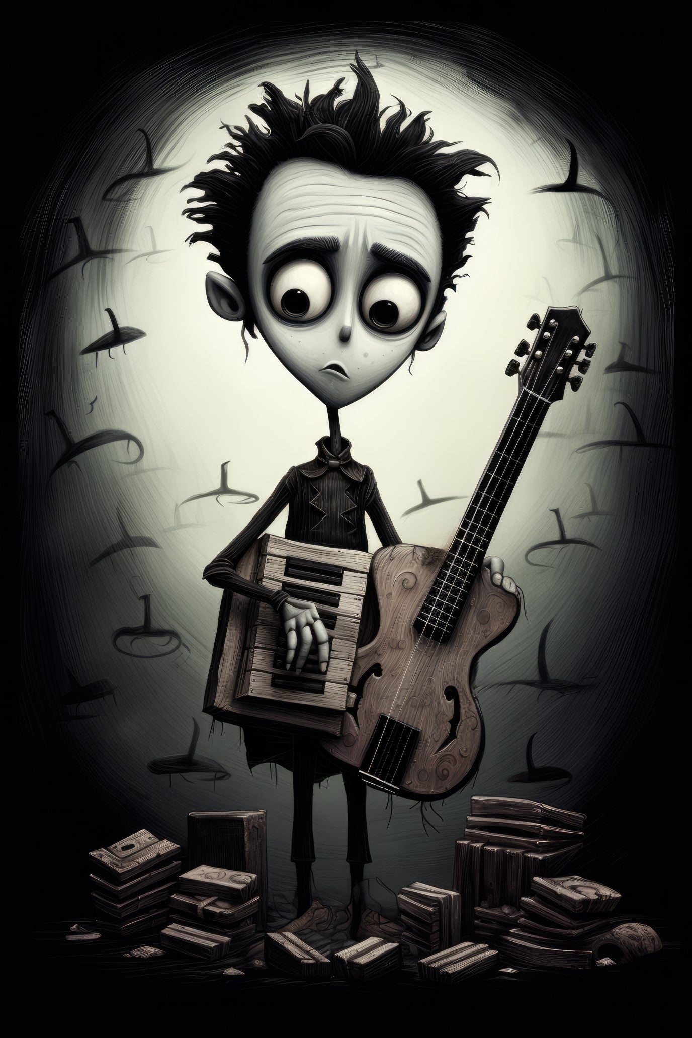 Character with autoharp 3 (paitakuva)