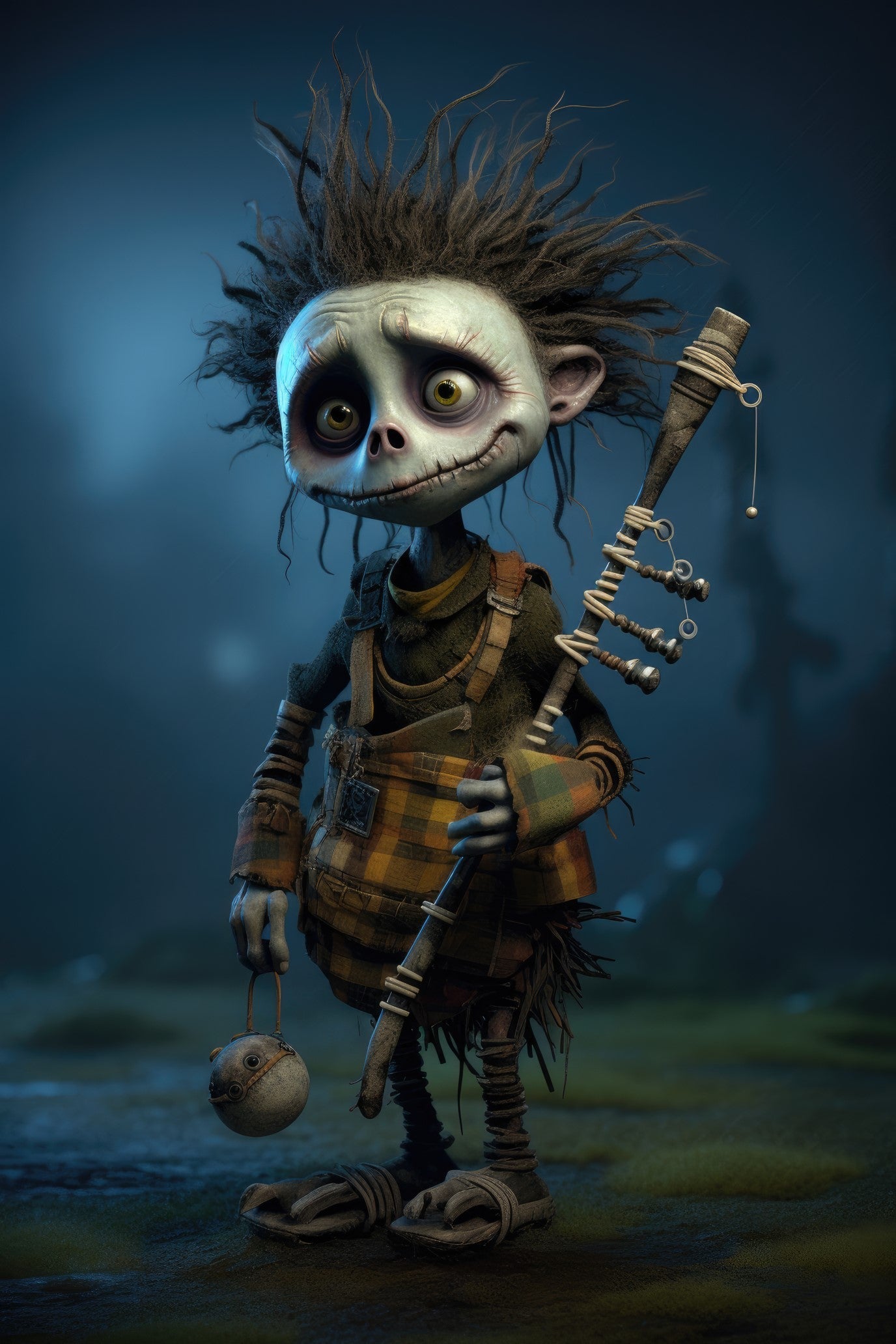 Character with bagpipes 3 (paitakuva)