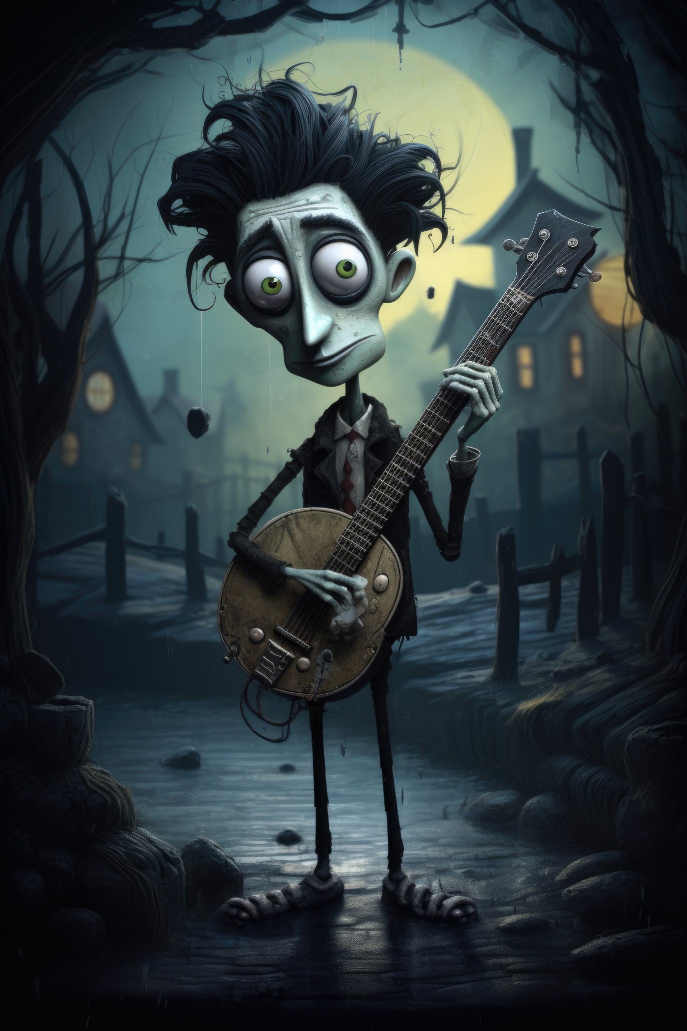 Character with banjo 3 (paitakuva)