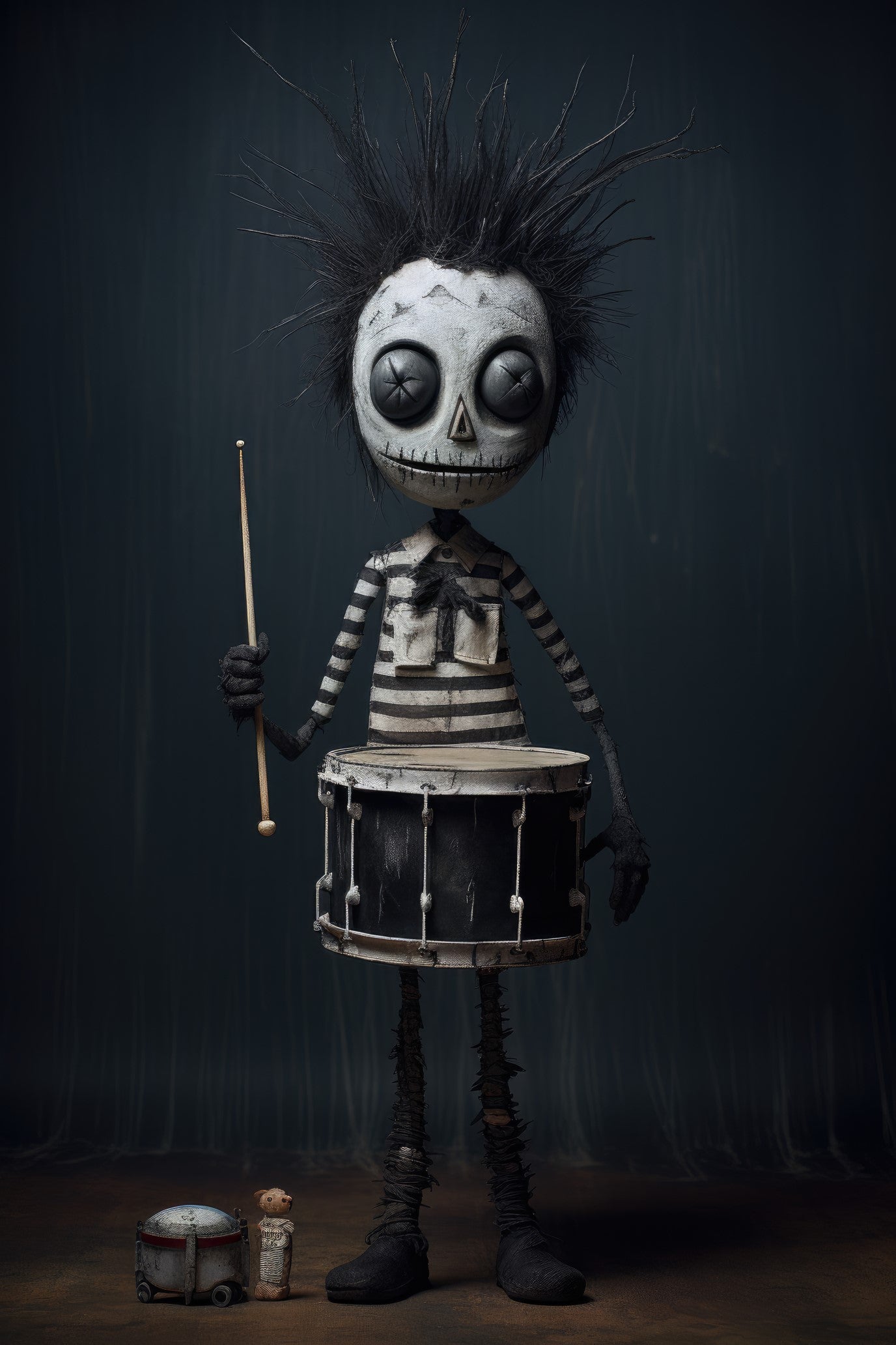 Character with bata drum 2 (paitakuva)