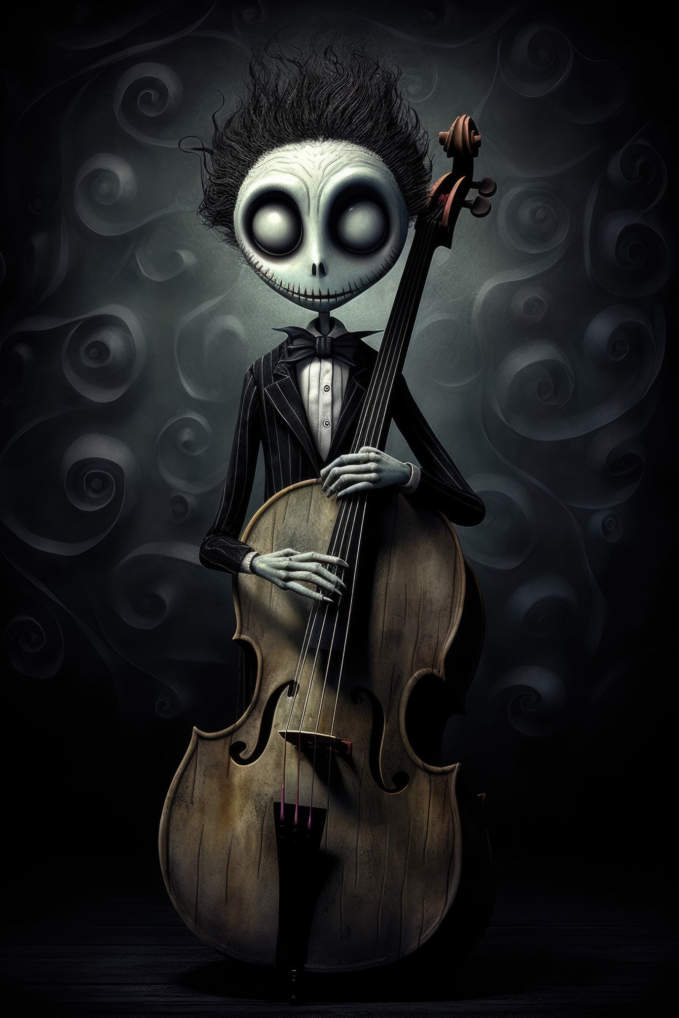 Character with cello 3 (paitakuva)