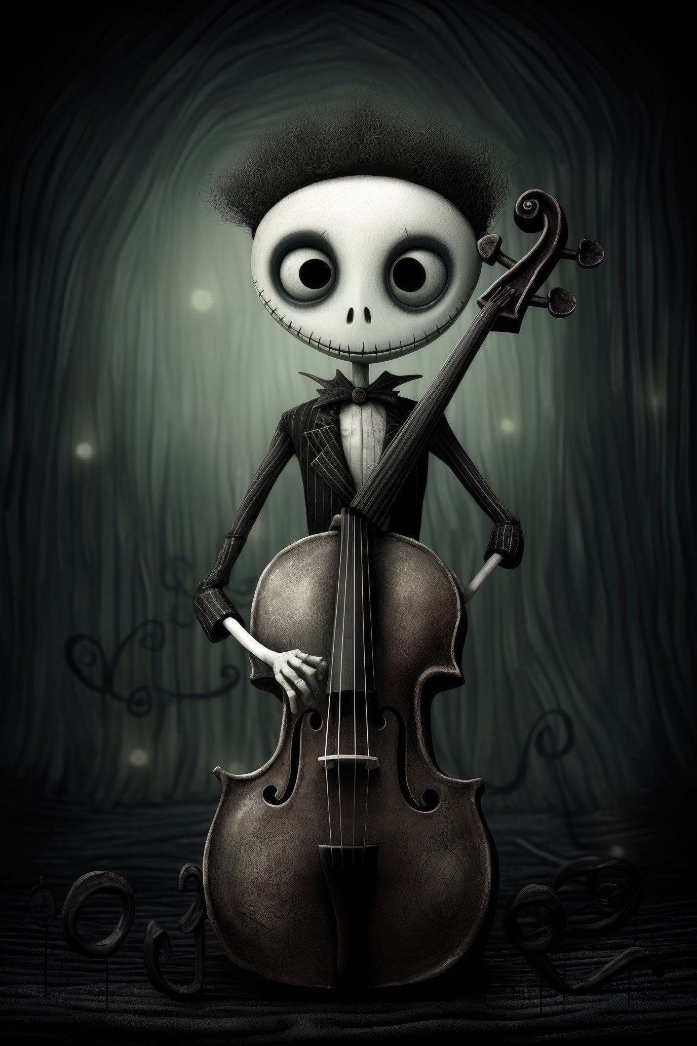 Character with cello (paitakuva)