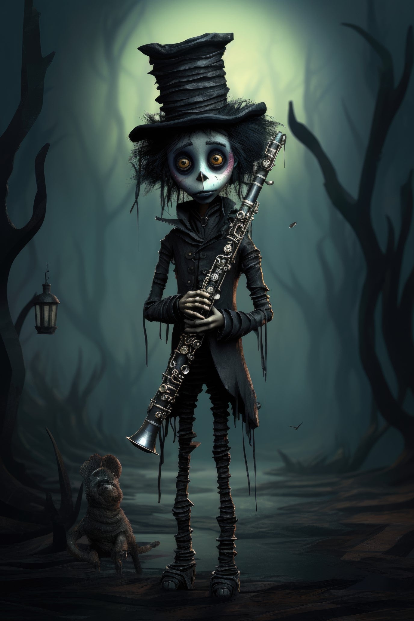 Character with clarinet 2 (paitakuva)