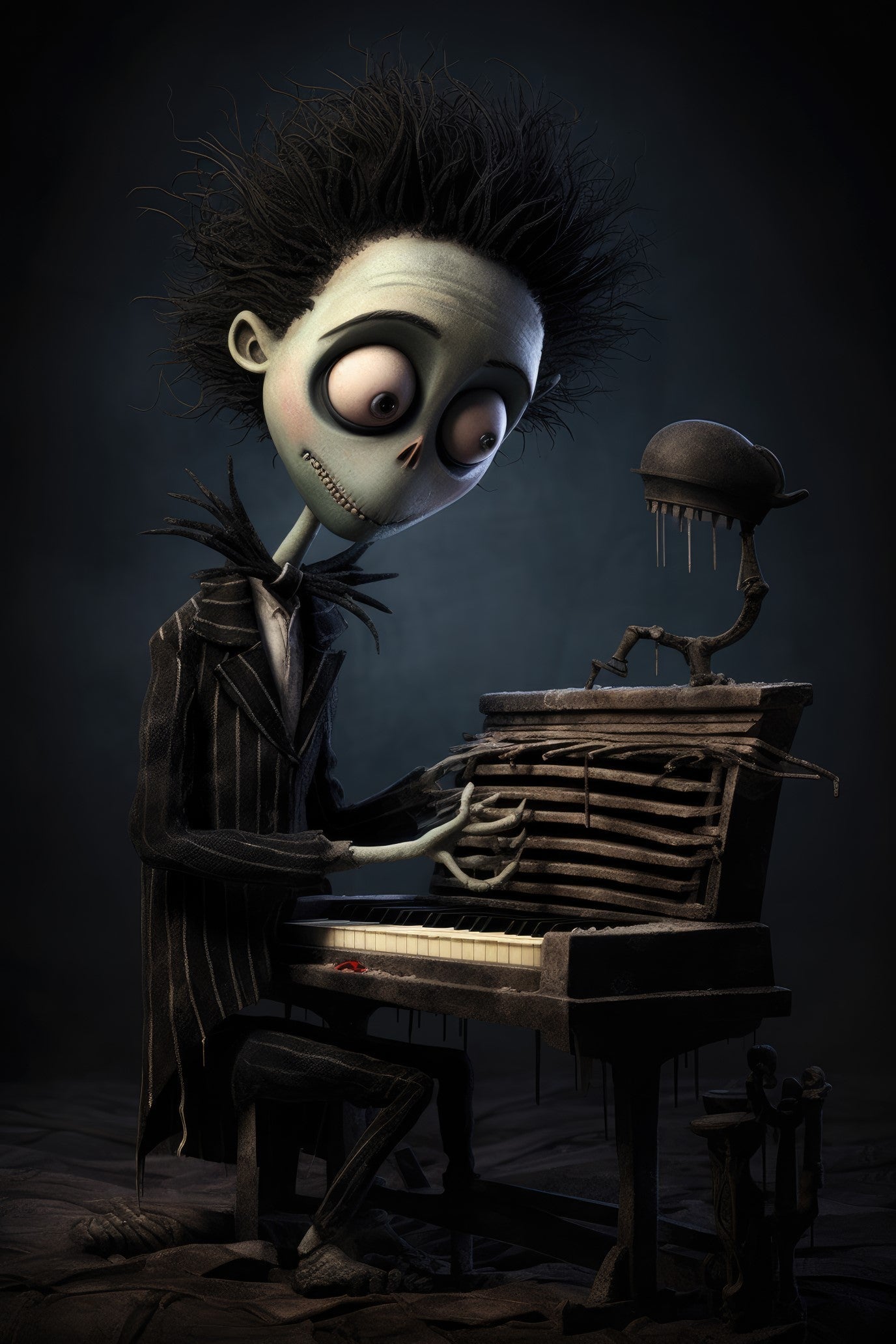 Character with clavichord 2 (paitakuva)