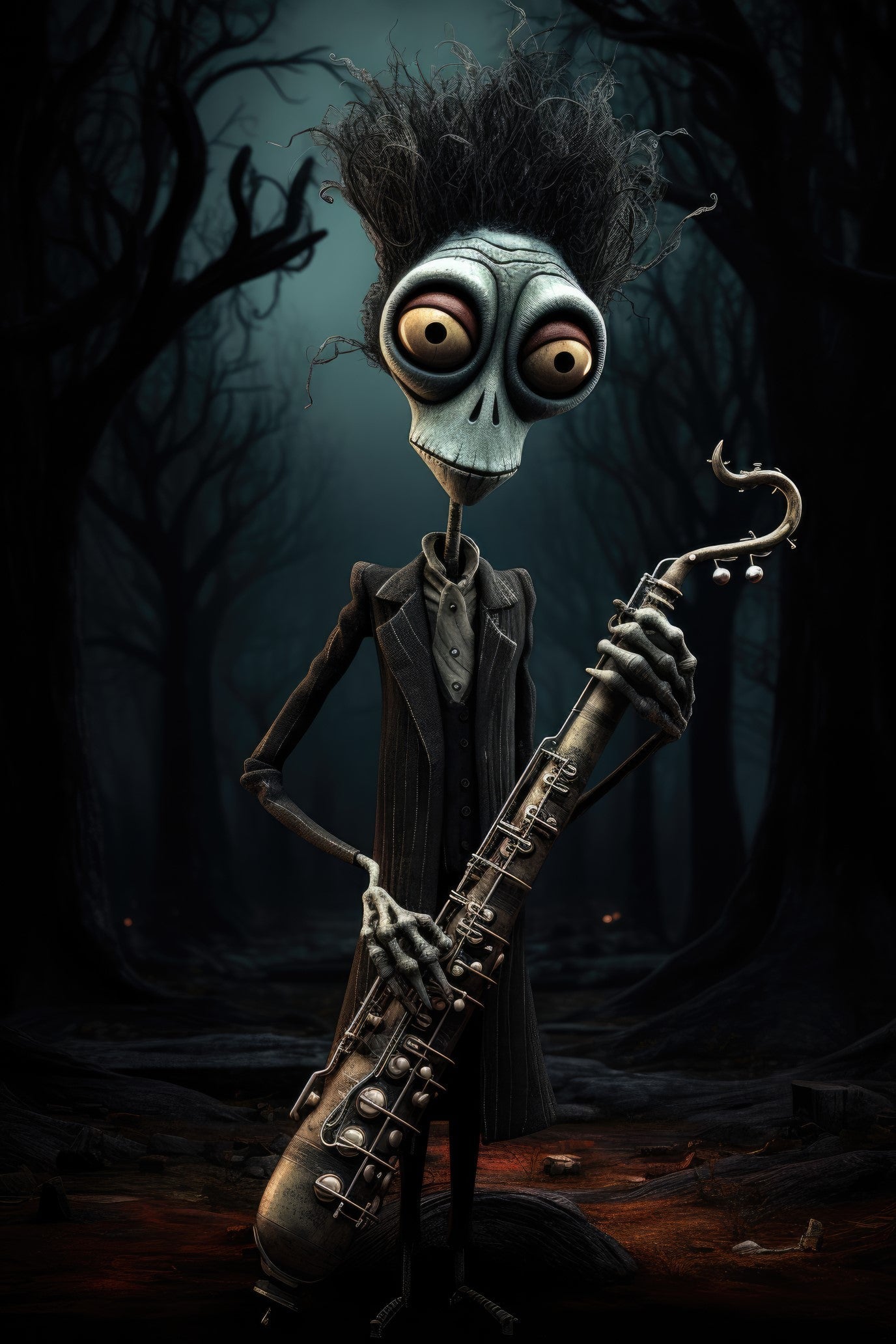 Character with contrabassoon 1 (paitakuva)