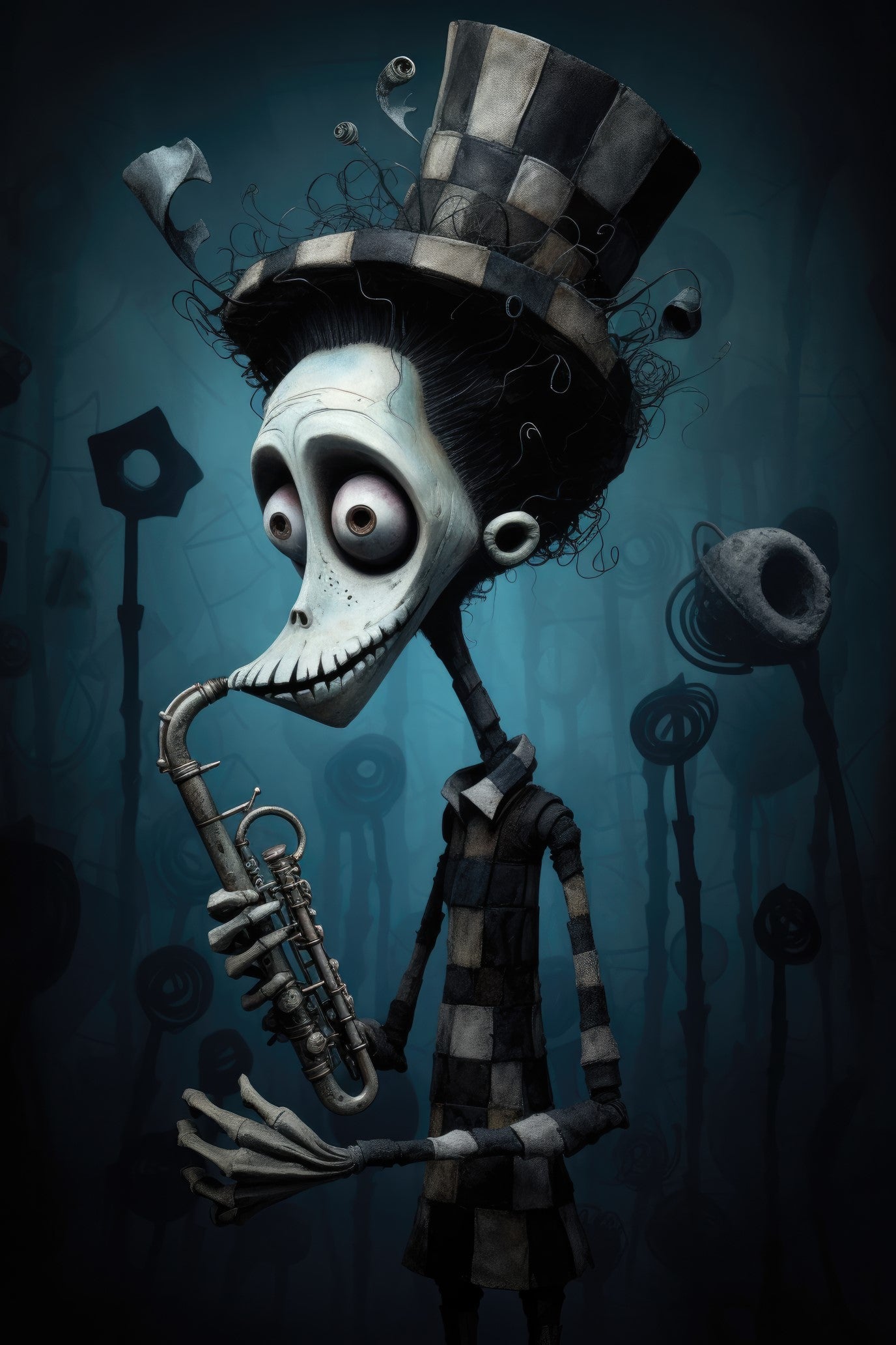 Character with cornet 1 (paitakuva)