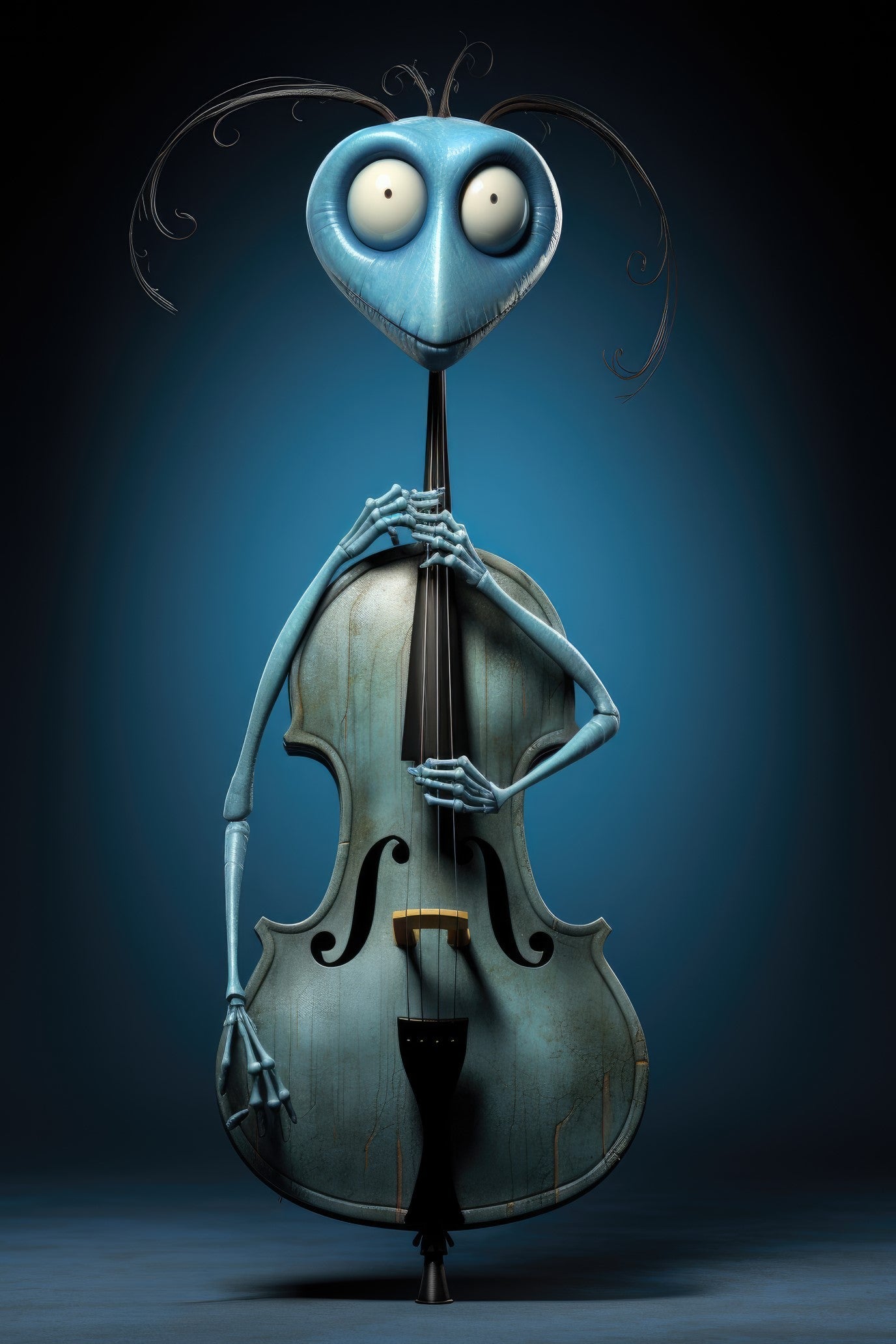 Character with double bass 2 (paitakuva)