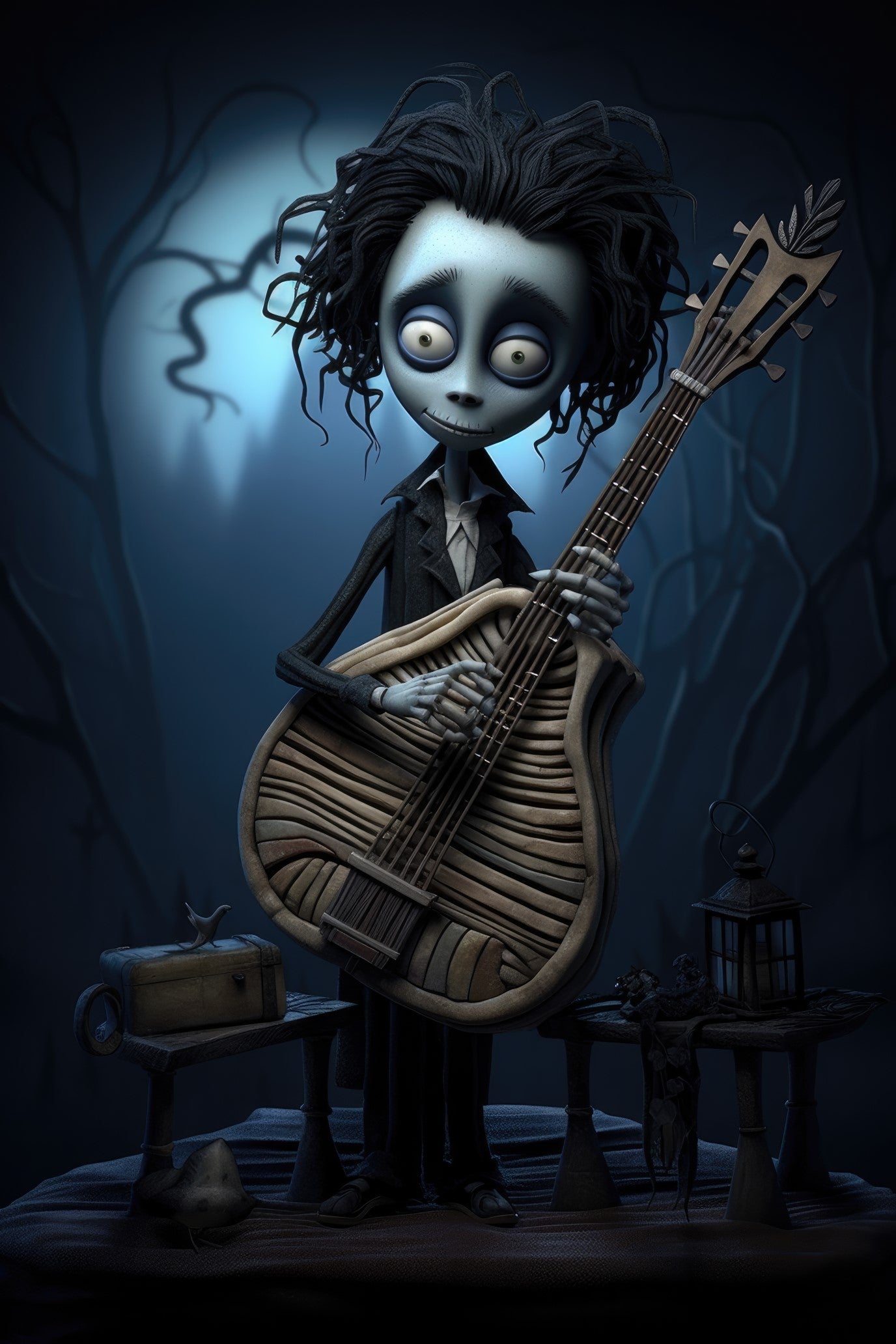 Character with dulcimer 3 (paitakuva)