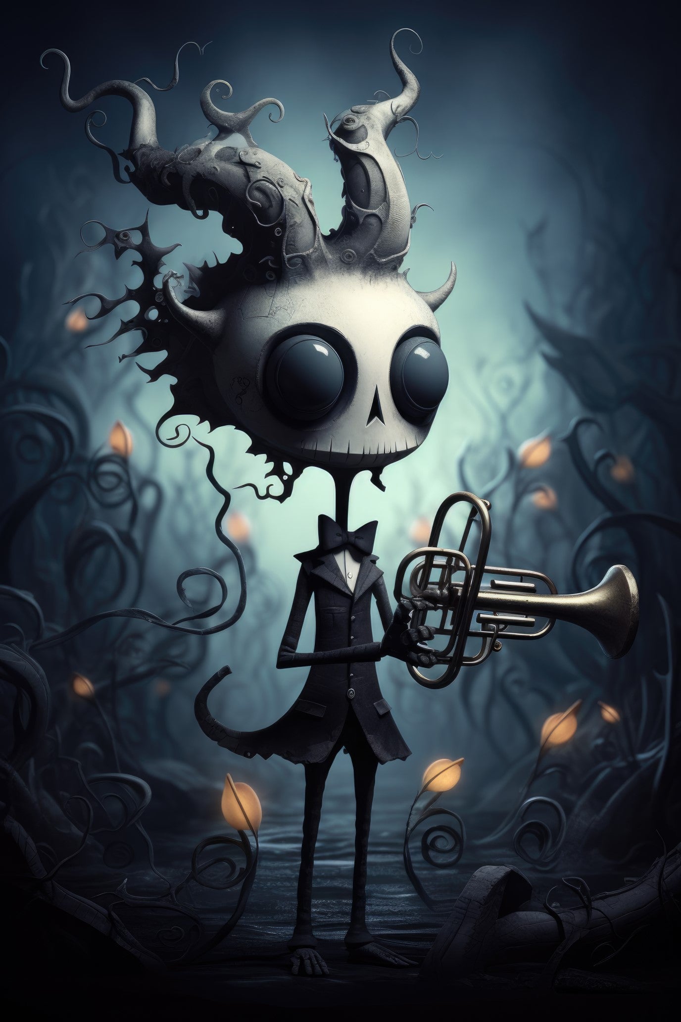 Character with flugelhorn 2 (paitakuva)