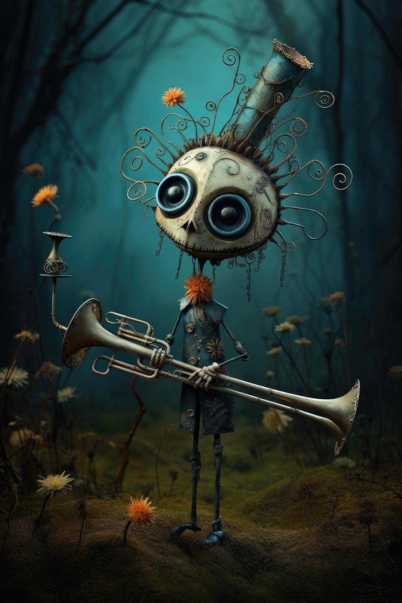 Character with flugelhorn 3 (paitakuva)