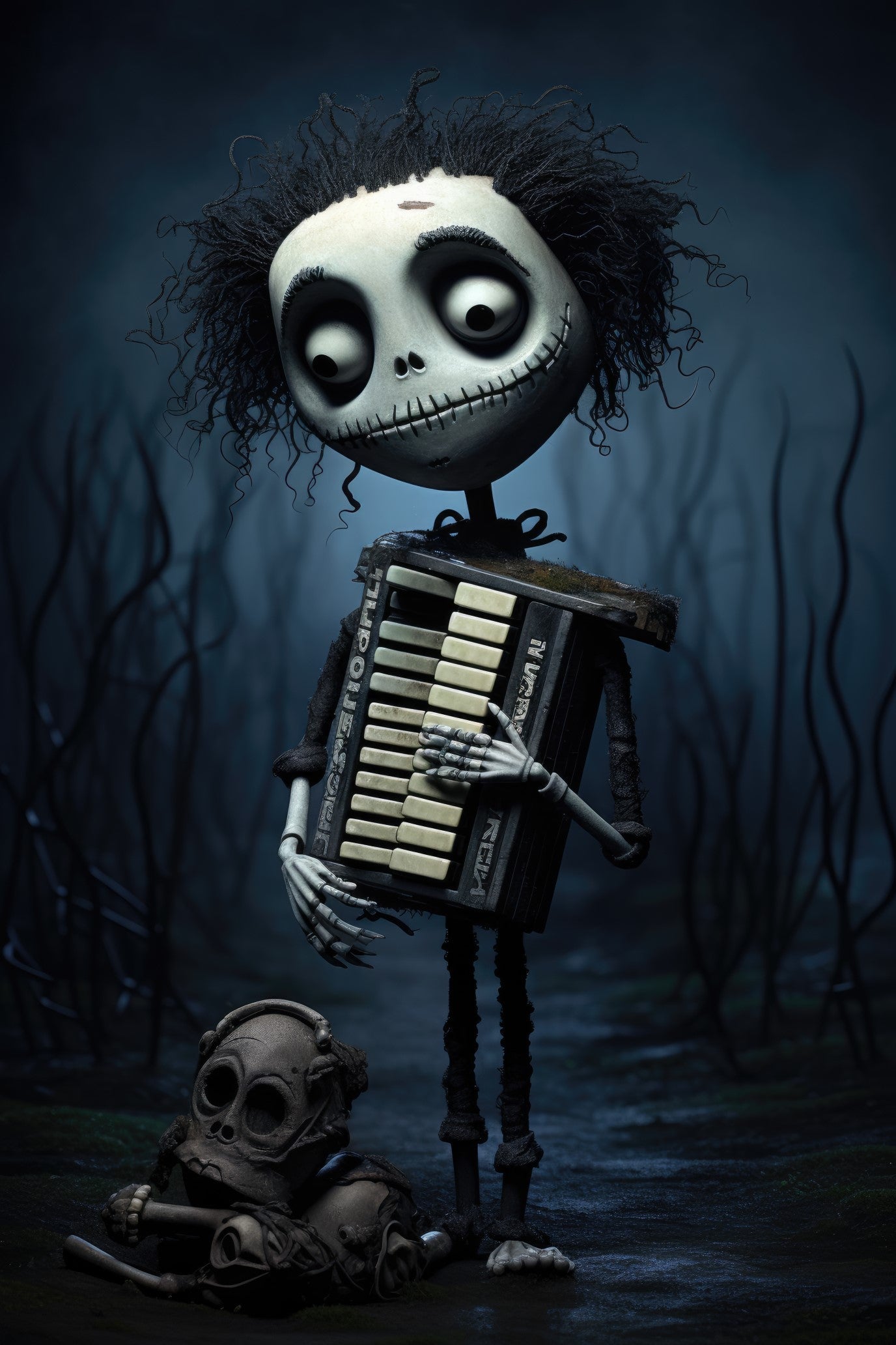 Character with melodica 1 (paitakuva)