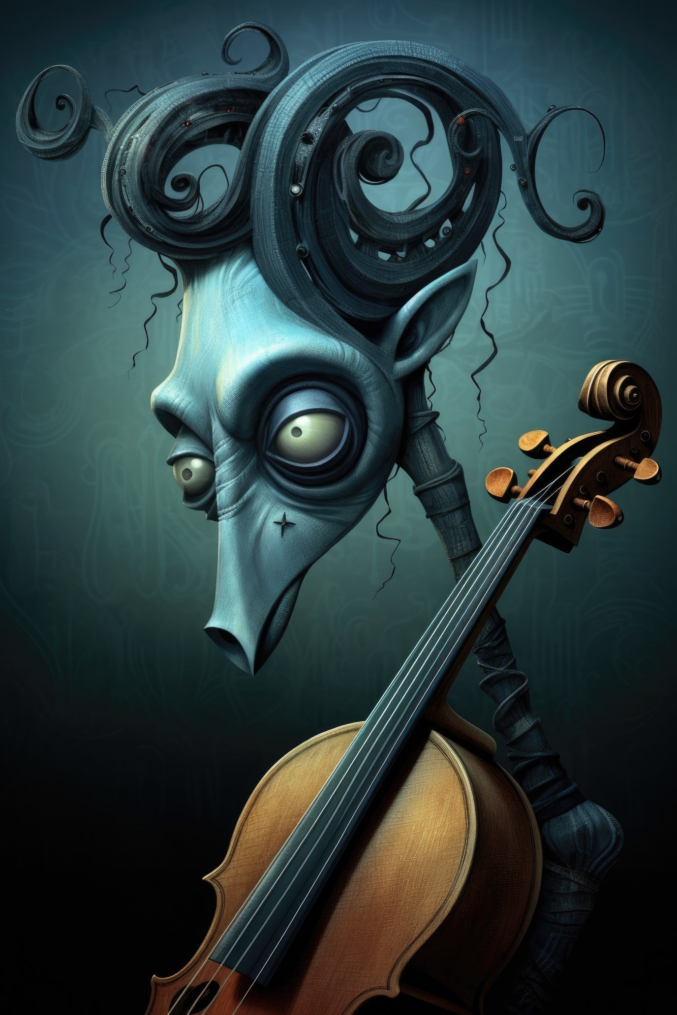 Character with morin khuur horsehead fiddle 3 (paitakuva)