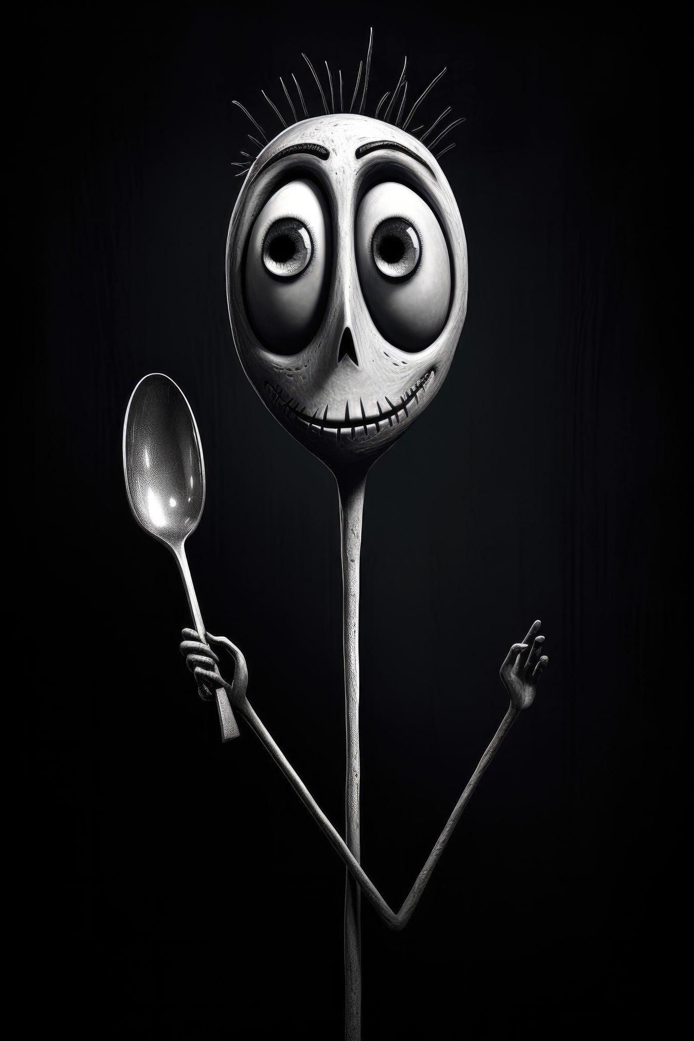 Character with spoons 1 (paitakuva)