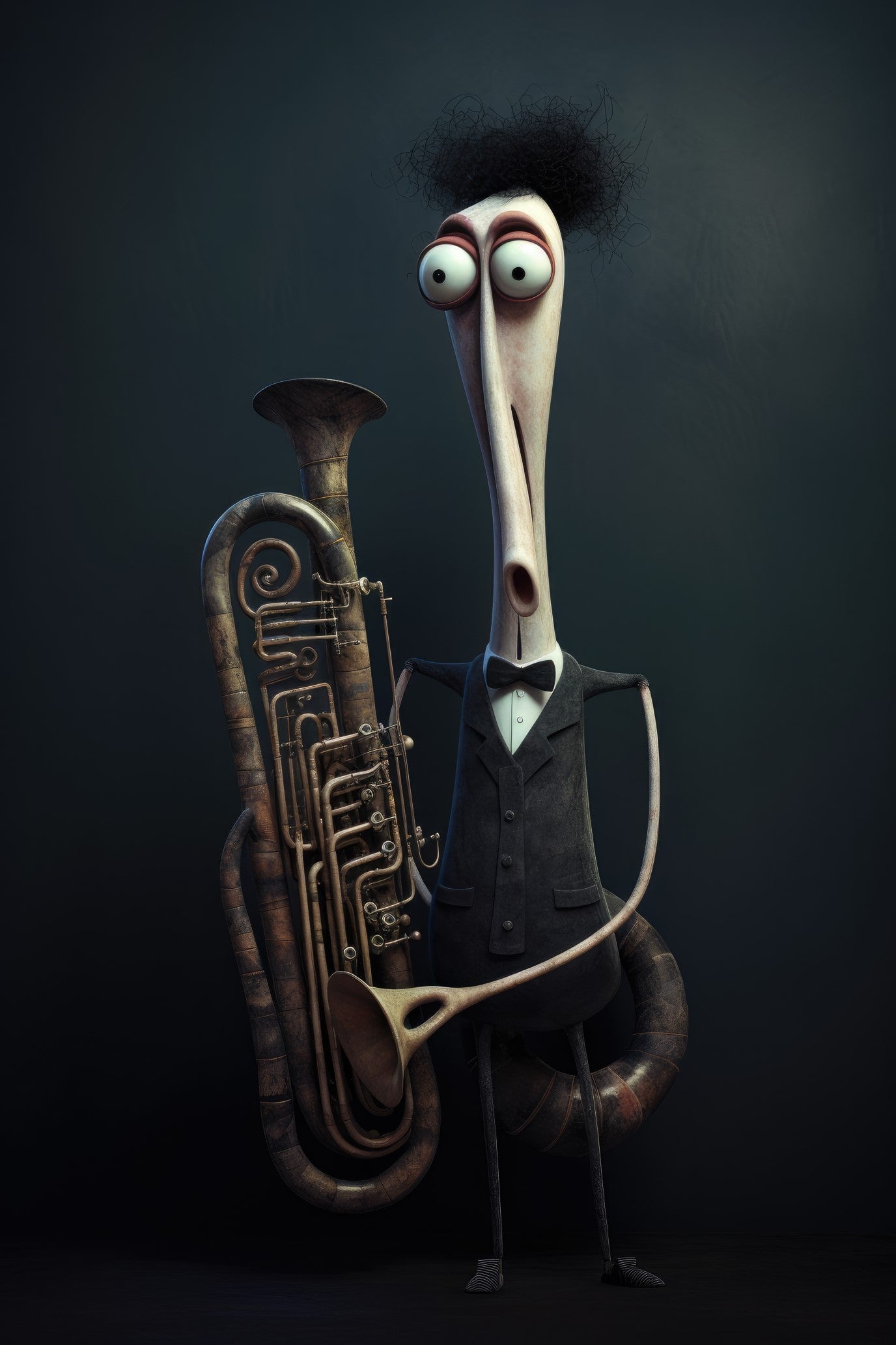 Character with tuba 3 (paitakuva)