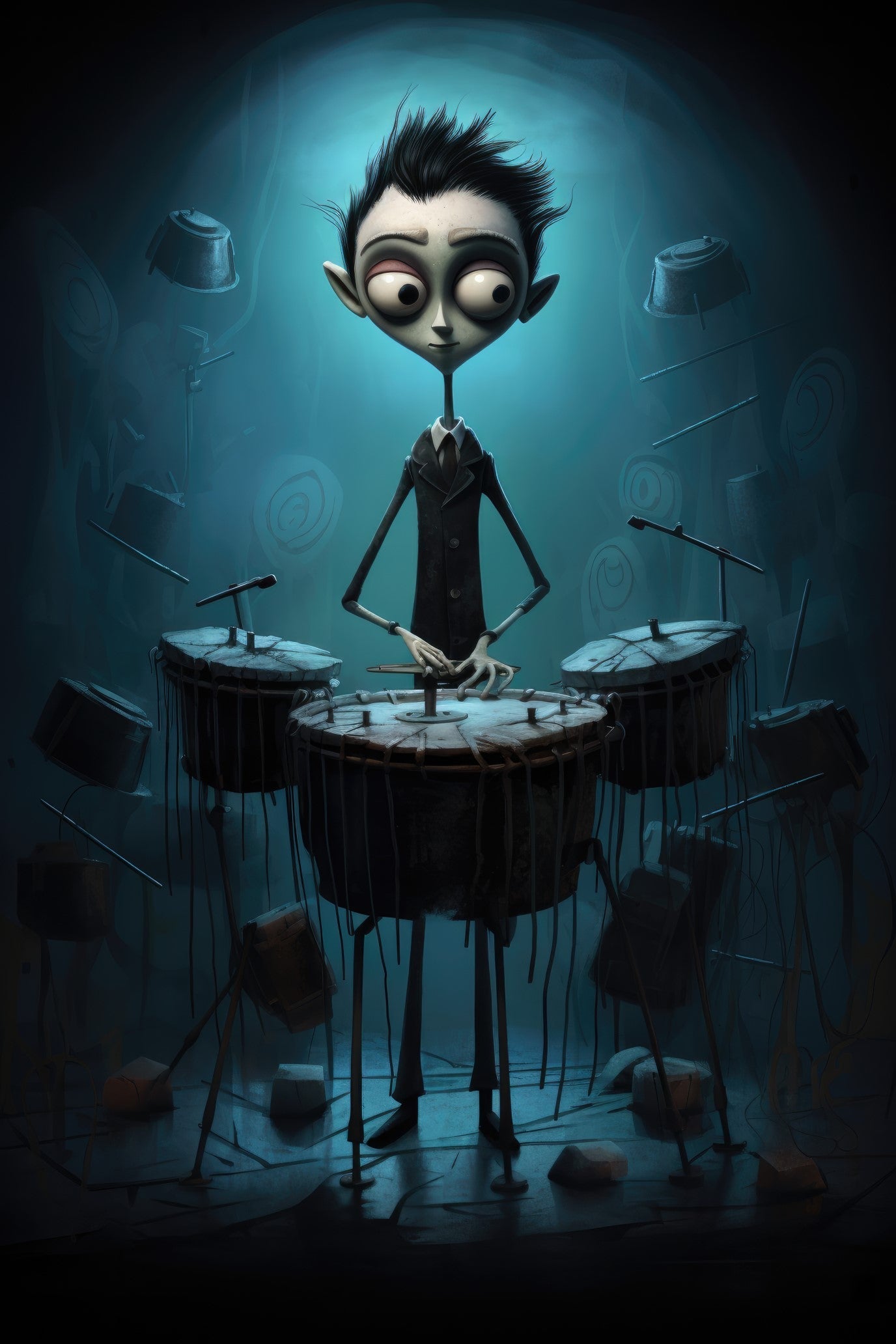 Character with vibraphone (paitakuva)