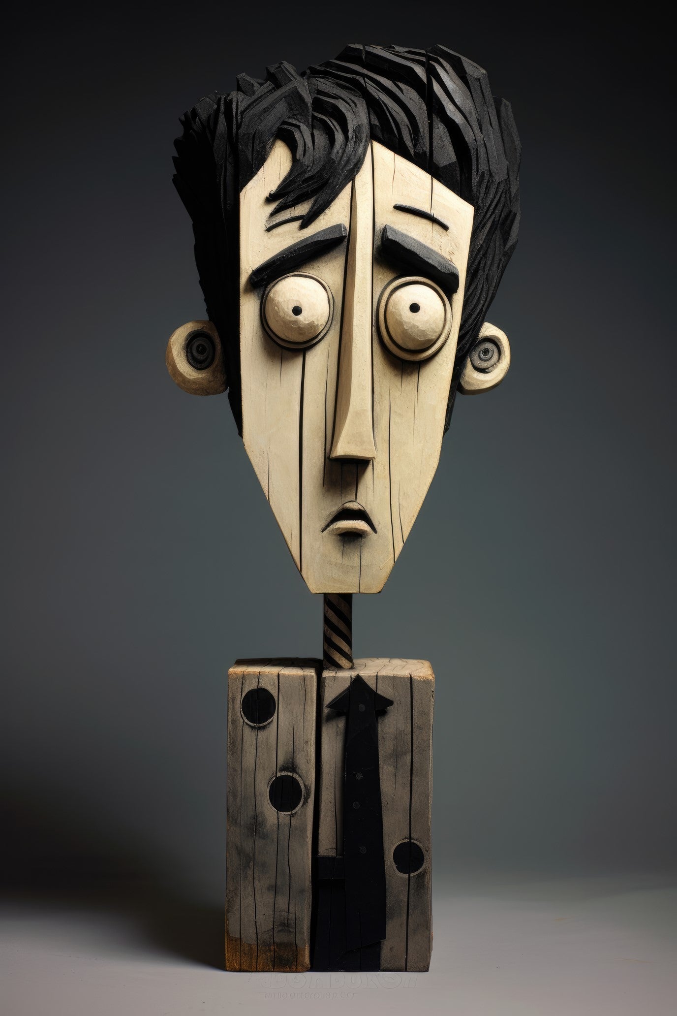 Character with wood block 1 (paitakuva)