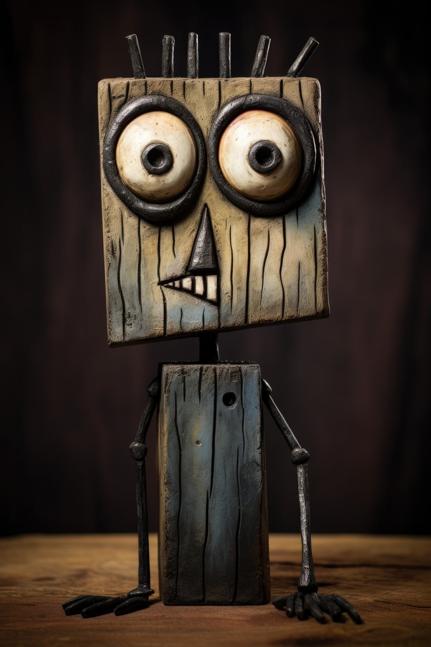 Character with wood block (paitakuva)