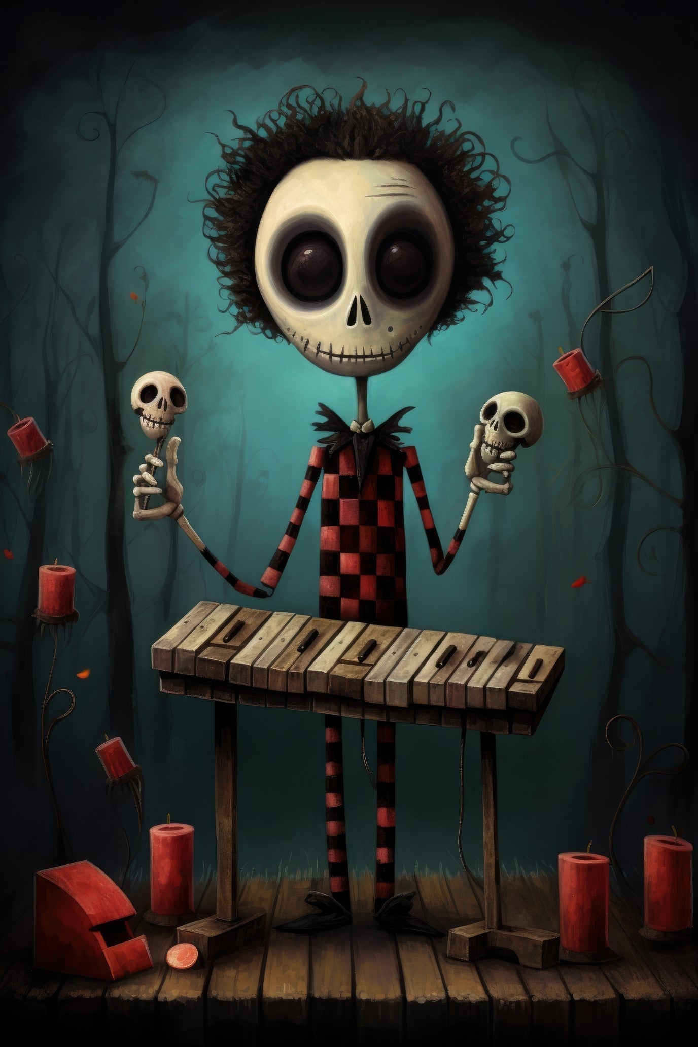 Character with xylophone 1 (paitakuva)