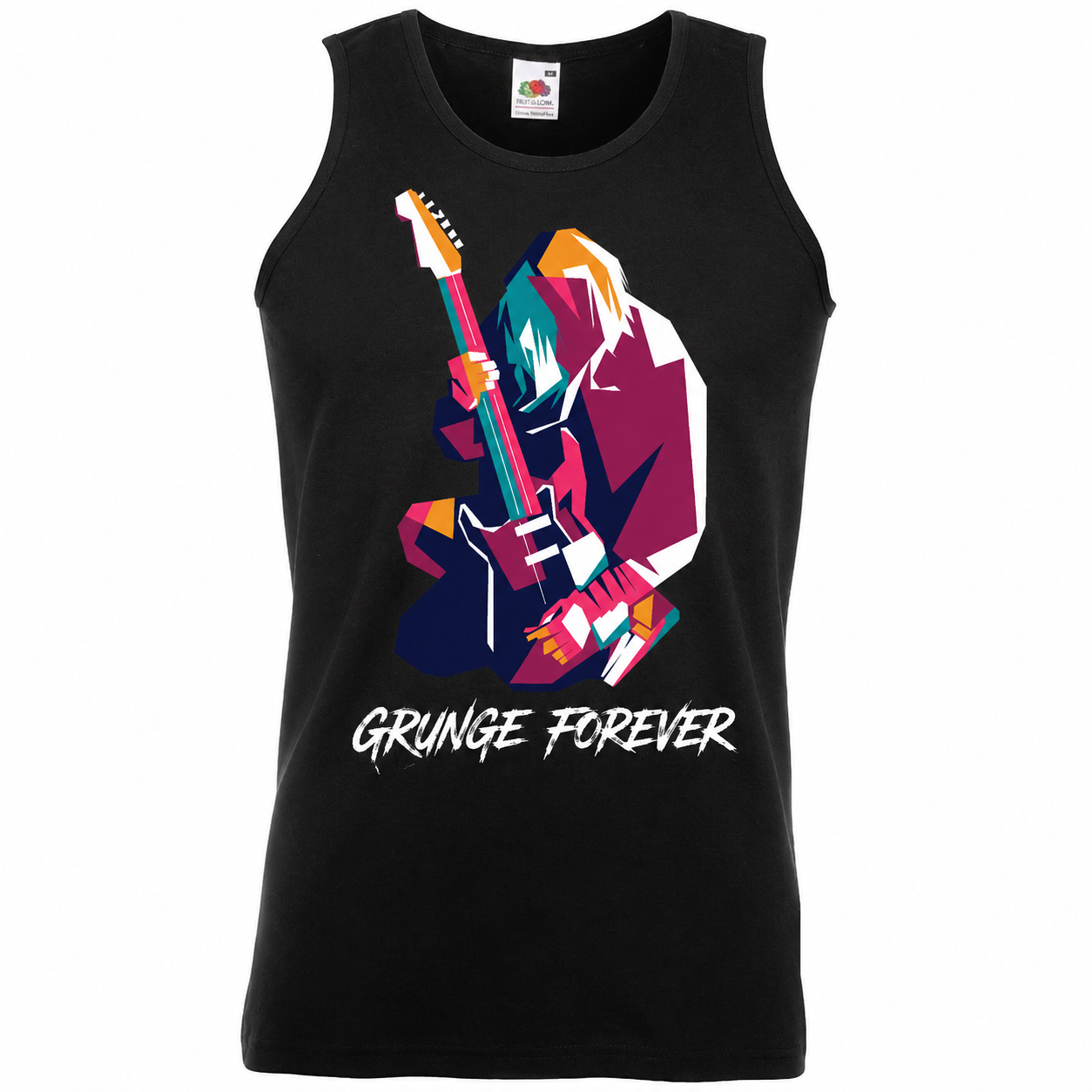 HIHATON T-PAITA MUSTA - GRUNGE FOREVER