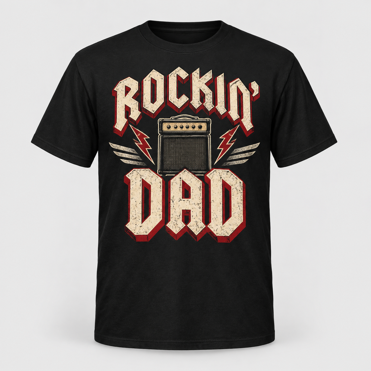 T-PAITA musta - ISÄ – ROCKIN’ DAD