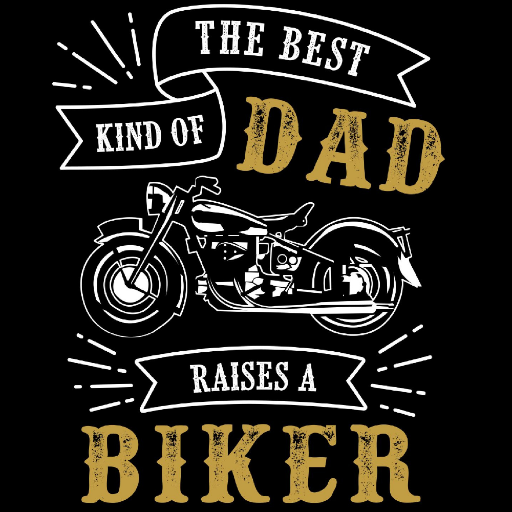 T-PAITA MUSTA - BEST DAD BIKER (00 2569)