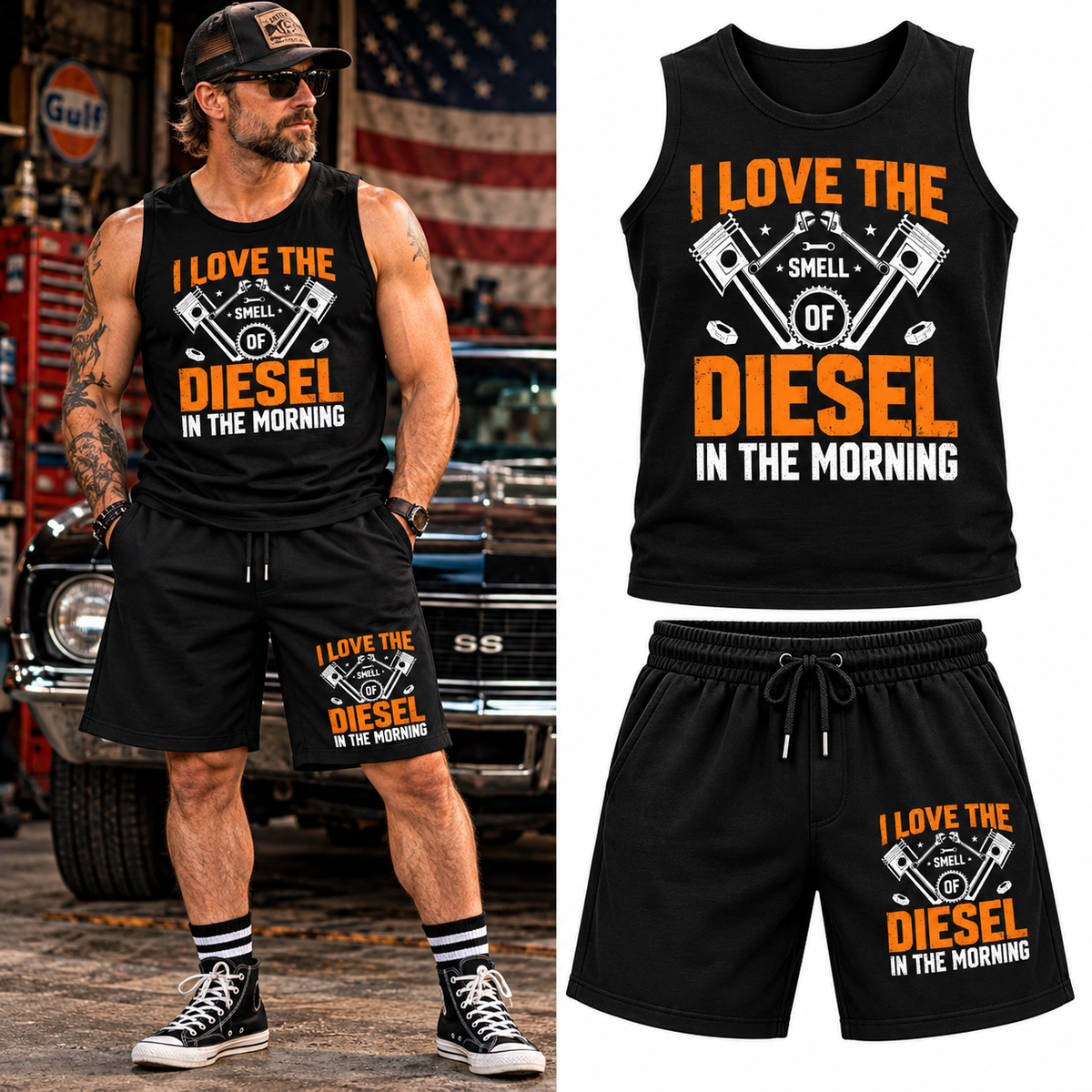 Miesten rentoilusetit - I LOVE THE DIESEL (00 217)