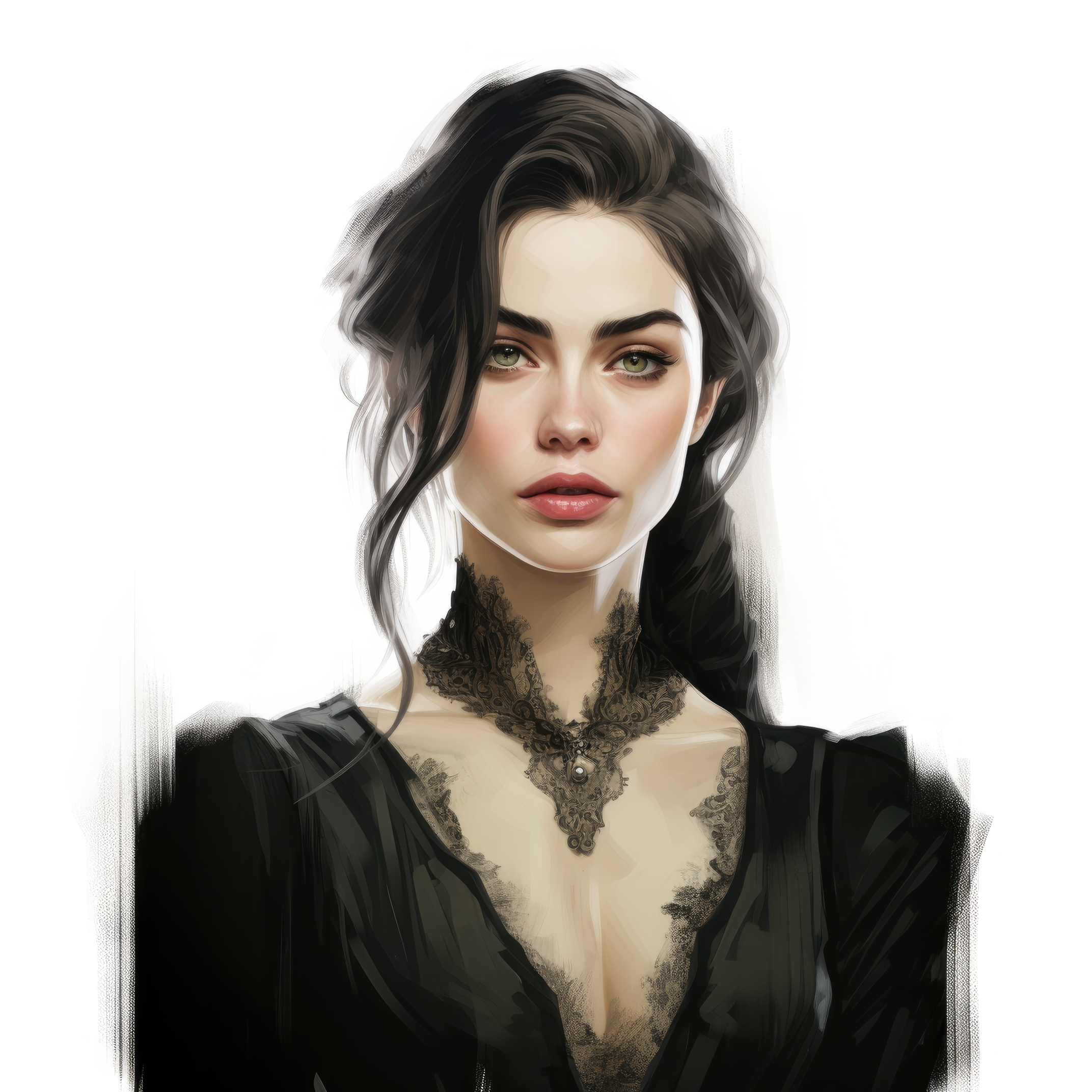 Gothic vampire portrait 1 (paitakuva)
