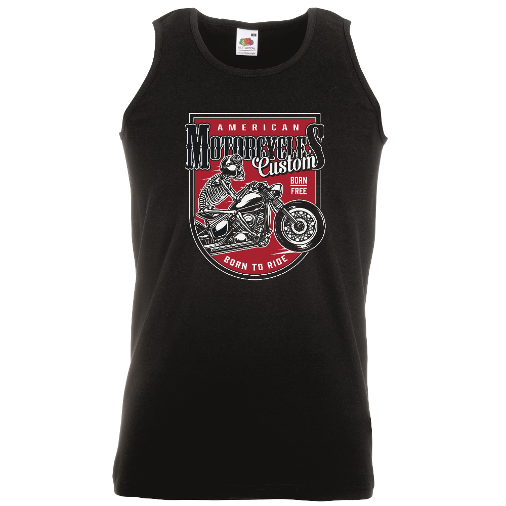HIHATON T-PAITA MUSTA - Born To Ride (4019)