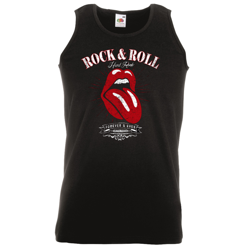 HIHATON T-PAITA MUSTA - Born For Rock & Roll (4009)