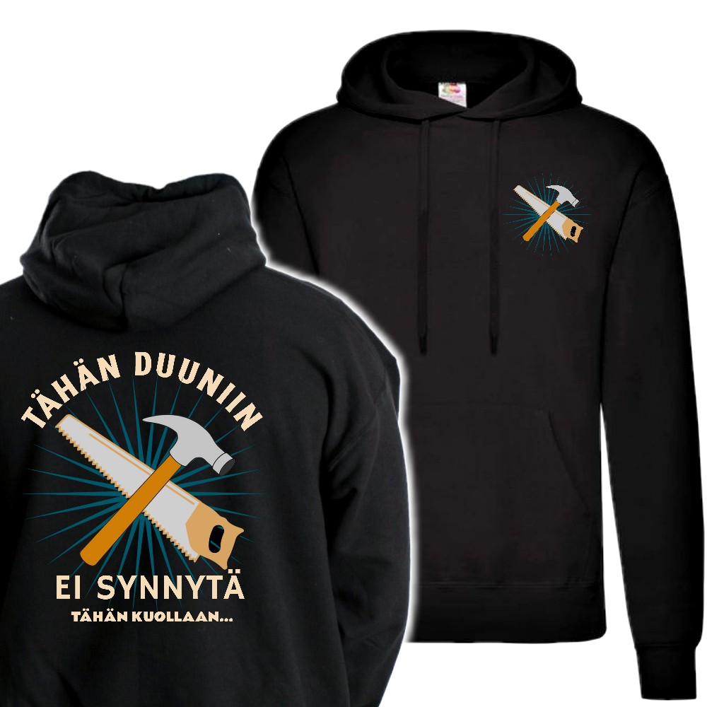 HUPPARI - TÄHÄN DUUNIIN/TIMPURI rintapainatuksella