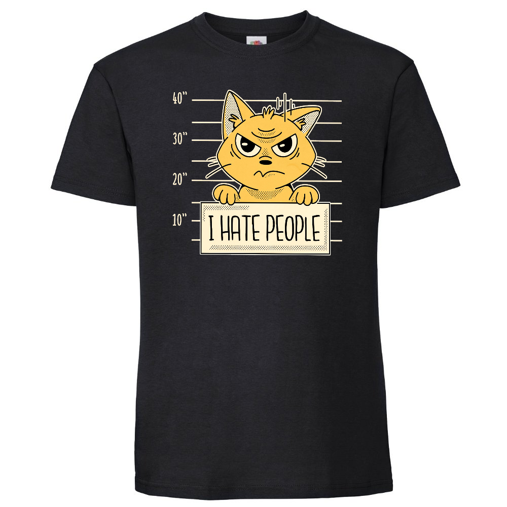 T-PAITA MUSTA - HATE CAT (00 2727)