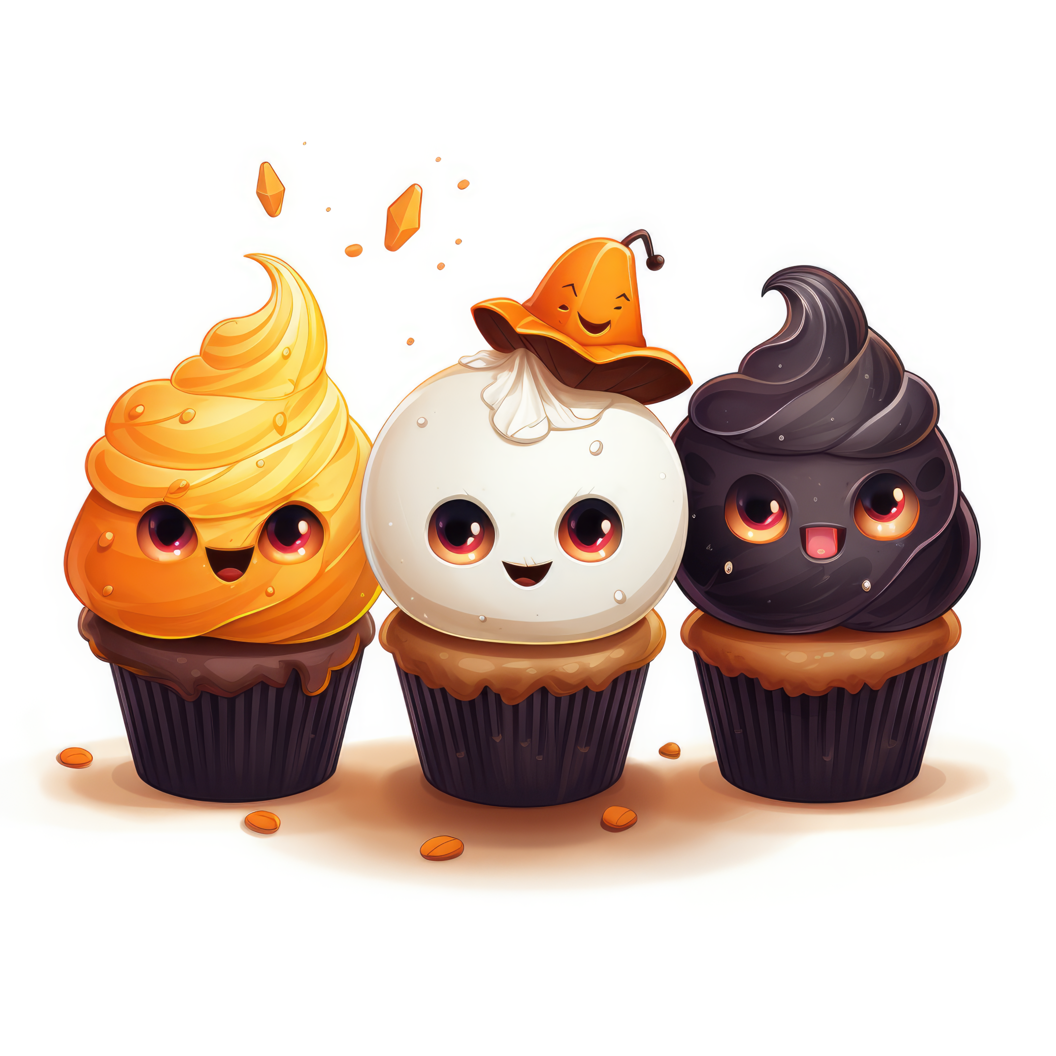 Halloween-themed cupcakes (paitakuva)