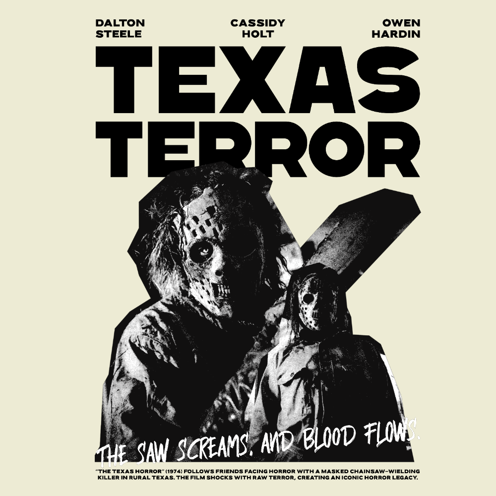 T-PAITA luonnonvalkoinen - Texas Terror